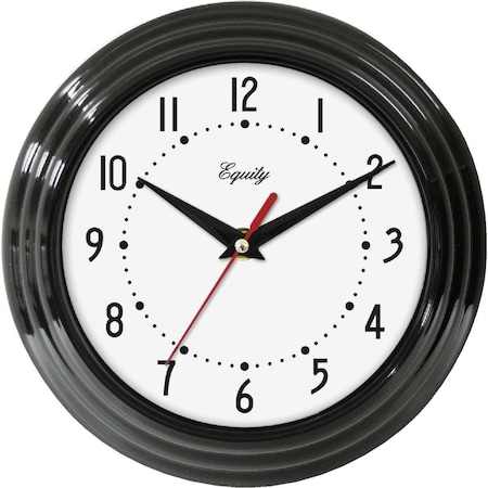 La Crosse Technology Equity Black Traditional Wall Clock 25013